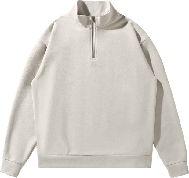 350g high-neck half-zip sweatshirt